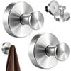 GUOYOU 2 Pezzi Ganci a Ventosa Rimovibile Senza Foratura Ventose con Gancio 6X6X4,5CM Porta Asciugamani Ventosa, Appendi Accappatoio per Cucina, Bagno, Finestra Liscia, Vetro, Ufficio (Argento)