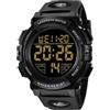aswan watch Orologio digitale da uomo, orologio militare da uomo, impermeabile fino a 5 atm, per attività all'aria aperta, con luce/sveglia/data/antiurto/cronografo, idea regalo