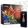 Twinkly Strings 250 LED RGB+Bianco, Striscia Luci LED Esterno e Interno, Luci Smart Multicolore, Compatibile con Alexa e Google Home, Luci Mappabili, IP44, Controllo App, Filo Trasparente, 20m