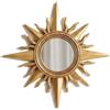 Generic Specchio 3D a forma di mezzaluna dorata, decorazione celeste | Vetro e resina, specchio da parete rotondo, vintage, bohémien, gotico, mezzaluna, strega, decorazione da parete per casa