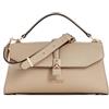 GUESS Queensland Top Handle Flap Bag Simply Taupe