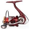 Generic Mulinello da pesca leggero 5.2:1 ad alta velocità | 7 + 1 cuscinetti in acciaio inox corpo in alluminio, 6 kg frenata doppia linea guida per spigola, trota, luccio, rosso