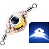 Generic Luce a LED per esche da pesca con faccia riflettente Fish-Eye | Punti di collegamento su entrambe le estremità, dettagli catarifrangenti, risposta automatica all'acqua
