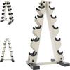 EDIJJFR Supporto per manubri a 5 ripiani, telaio a A, portata 100 kg | Supporto per pesi in acciaio resistente, salvaspazio, per la palestra domestica, 34 x 32 x 65 cm
