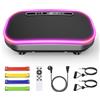 Fipvahavi Pedana Vibrante, Piastra Vibrante 120 Livelli Bluetooth LED | Telecomando, 2 corde elastiche, 4 fasce fitness: Ideale per salotto, camera da letto, ufficio, tonificazione e gambe