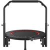 Generic Mini trampolino pieghevole per adulti, manico regolabile in schiuma, 150 kg | Mini trampolino compatto, manico regolabile per fitness, perfetto per esercizi di rimbalzo interni ed esterni