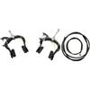 AARNAV 1 paio di freni a forma di U per mountain bike e MTB, morsetti del freno BMX, freni per bici da strada, freni a pinza anteriore e posteriore, set con pastiglie e cavi per bicicletta