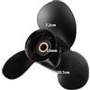 GJGSDAVBL Elica fuoribordo in Alluminio 362B641080 Compatibile con Tohatsu-Mercury 9.9-20HP 9.25 x 9.8 14 Denti scanalati 3 Pale Rotazione Standard Nera