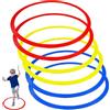 Faroby Anelli da allenamento da 6 pezzi, velocità in plastica da 40 cm per bambini e fitness, multicolore