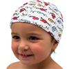 IMSPIRA Cuffia da nuoto bebè/neonato 0-18 mesi in tessuto PBT Revolutional Shiro, stampa artistica originale, piscina interna/esterna. Cuffia tessuto piscina per bambini di 1 anno e 1 anno e 6 mesi.