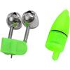 Perodlly Clip per Campana per Canna da Pesca Indicatore di luci a LED Campanello di Allarme Morso per Pesca Notturna Luce Verde Attrezzatura.