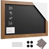 ALLboards Lavagna Nera da Gesso MAGNETICA con Cornice in Legno 60x40cm, resistente all'acqua, Scrivibile con Gessetti e Pennarelli a Gesso, Per Bar, Ristoranti, Menu