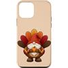 Thanksgiving Decor and Accessories Custodia per iPhone 12 mini Adorabile gnomo del Ringraziamento in Turchia Costume Design