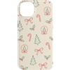Cute Christmas & Cozy Winter Xmas Patter Custodia per iPhone 14 Plus Palla di vetro con neve e albero di pan di zenzero per Natale