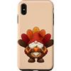Thanksgiving Decor and Accessories Custodia per iPhone XS Max Adorabile gnomo del Ringraziamento in Turchia Costume Design