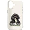 Socks Go Missing I Know Nothing Dog Humo Custodia per iPhone 17 Divertente calzino ladro cane nero scarabocchio proprietario umorismo