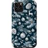 Cute Christmas & Cozy Winter Xmas Patter Custodia per iPhone 11 Pro Motivo natalizio con renna bianca e argento scuro color foglia di tè