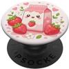 Happy Positives Carino Fragola Latte Cartone Kawaii Pastello Estetica PopSockets PopGrip Adesivo