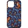 Cute Christmas & Cozy Winter Xmas Patter Custodia per iPhone 12 mini Navy Plum Blue Foresta Cervo Volpe Damascato Inverno Natale Natale