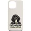 Socks Go Missing I Know Nothing Dog Humo Custodia per iPhone 13 Pro Max Divertente calzino ladro cane nero scarabocchio proprietario umorismo