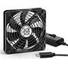OTraki Ventilatore USB-C da 140 mm, 3 velocità, regolabile, Plug and Play | Mini ventilatore per PC portatile 1500 giri/min Type-C per TV Router PlayStation Xbox Raffreddamento