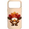Thanksgiving Decor and Accessories Custodia per iPhone 17 Pro Max Adorabile gnomo del Ringraziamento in Turchia Costume Design