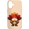Thanksgiving Decor and Accessories Custodia per iPhone 17 Adorabile gnomo del Ringraziamento in Turchia Costume Design
