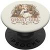 Ghostly Book Reader Club Ghost Girl Bookish Club Floral Cottagecore Lettura Estetica PopSockets PopGrip Adesivo