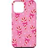 Cute Christmas & Cozy Winter Xmas Patter Custodia per iPhone 12 mini Modello rosa caldo di Candy Cane Bow Natale Ragazze di Natale