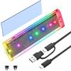 OTraki Custodia M.2 NVMe PCIe trasparente USB 3.1 10 Gbps LED | Custodia per disco esterno trasparente, cavi USB C-C/A per NVMe M-Key 2230 2242 2260 2280 SSD esterno portatile ad alta
