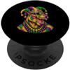 Mardi Gras Dinosaur Carnival Outfit Perline per cappello da giullare Mardi Gras T Rex PopSockets PopGrip Adesivo