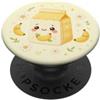 Happy Positives Carino Banana Cartone Latte Kawaii Giallo Pastello Estetica PopSockets PopGrip Adesivo