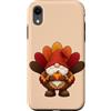 Thanksgiving Decor and Accessories Custodia per iPhone XR Adorabile gnomo del Ringraziamento in Turchia Costume Design