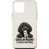 Socks Go Missing I Know Nothing Dog Humo Custodia per iPhone 12 mini Divertente calzino ladro cane nero scarabocchio proprietario umorismo