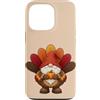Thanksgiving Decor and Accessories Custodia per iPhone 13 Pro Adorabile gnomo del Ringraziamento in Turchia Costume Design
