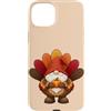 Thanksgiving Decor and Accessories Custodia per iPhone 15 Plus Adorabile gnomo del Ringraziamento in Turchia Costume Design