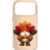 Thanksgiving Decor and Accessories Custodia per iPhone 17 Pro Adorabile gnomo del Ringraziamento in Turchia Costume Design