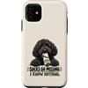 Socks Go Missing I Know Nothing Dog Humo Custodia per iPhone 11 Divertente calzino ladro cane nero scarabocchio proprietario umorismo
