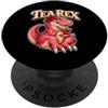 Kattos Tea Rex: il simpatico dinosauro amante del tè PopSockets PopGrip Adesivo