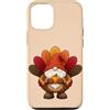 Thanksgiving Decor and Accessories Custodia per iPhone 12/12 Pro Adorabile gnomo del Ringraziamento in Turchia Costume Design