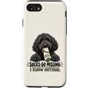 Socks Go Missing I Know Nothing Dog Humo Custodia per iPhone SE (2020) / 7/8 Divertente calzino ladro cane nero scarabocchio proprietario umorismo