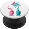Nail Art Nail Tech Pretty Butterfly Gift Nail Tech - Smalto artistico con farfalle PopSockets PopGrip Adesivo