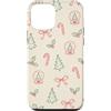 Cute Christmas & Cozy Winter Xmas Patter Custodia per iPhone 12 mini Palla di vetro con neve e albero di pan di zenzero per Natale