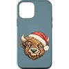 Winking Winter Wildlife Custodia per iPhone 12 mini Vacanze invernali di Natale con bisonte ammiccante per gli amanti dei bufali