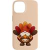 Thanksgiving Decor and Accessories Custodia per iPhone 14 Adorabile gnomo del Ringraziamento in Turchia Costume Design
