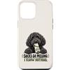 Socks Go Missing I Know Nothing Dog Humo Custodia per iPhone 12 Pro Max Divertente calzino ladro cane nero scarabocchio proprietario umorismo