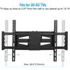 StarTech Supporto a parete per TV - Modello U-7212-GJ-RBS - Completamente regolabile con due bracci - Per schermi da 76 a 216 cm - Standard VESA 200x100-700x400 mm - Capacità massima: 45 kg - Inclinabile e girevole - Colore: nero