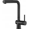 Plados NEMO-70 Miscelatore cucina monocomando con canna a L e doccetta estraibile modello Nemo finitura 70 ULTRAGRANIT NERO MATT