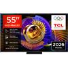 TCL 55C7L smart tv 55 pollici SQD-Mini LED 4K Ultra HD Google TV 144Hz Dolby Vision Audio Bang and Olufsen nero