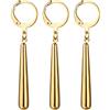 JewelryWe Orecchini Set con Pendenti Cosplay: 3 Pezzi Zoro Orecchini Roronoa Idee Regalo Appassionato di Anime